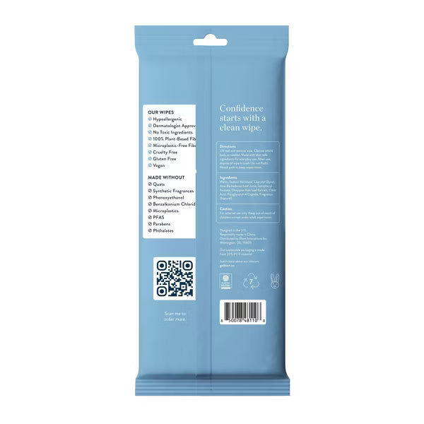 Biom Travel Pack Biodegradable Body Wipes - Naturally Fresh - 30ct