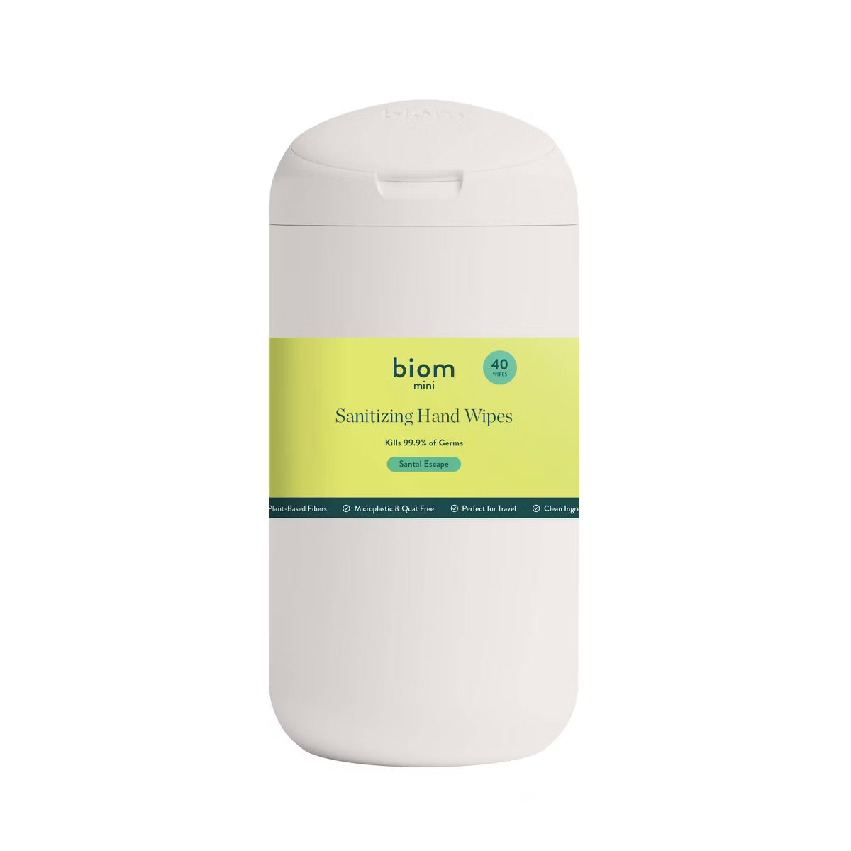 Biom Mini Dispenser with Biodegradable Hand Sanitizing Wipes - Santal Escape - 40ct