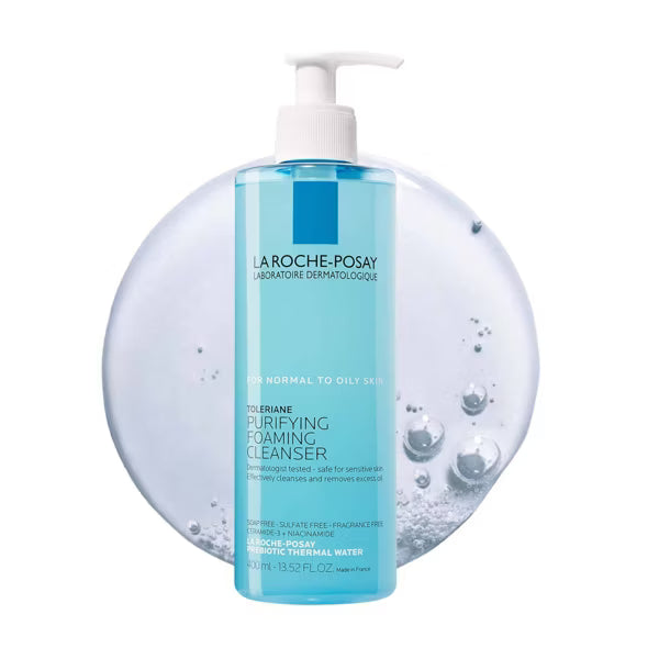 La Roche Posay Toleriane Purifying Facial Cleanser - 13.52 fl oz: Sensitive Skin, Sulfate-Free, Oil-Free, Noncomedogenic