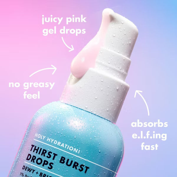 e.l.f. SKIN Holy Hydration! Thirst Burst Moisturizer Drops - 1 fl oz: Paraben-Free, Vegan, Normal Skin, Liquid