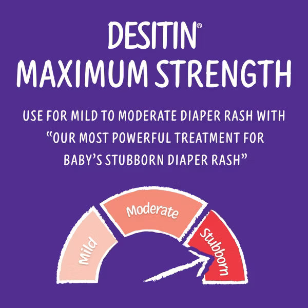 Desitin Maximum Strength Baby Diaper Rash Cream with Zinc Oxide - 4oz