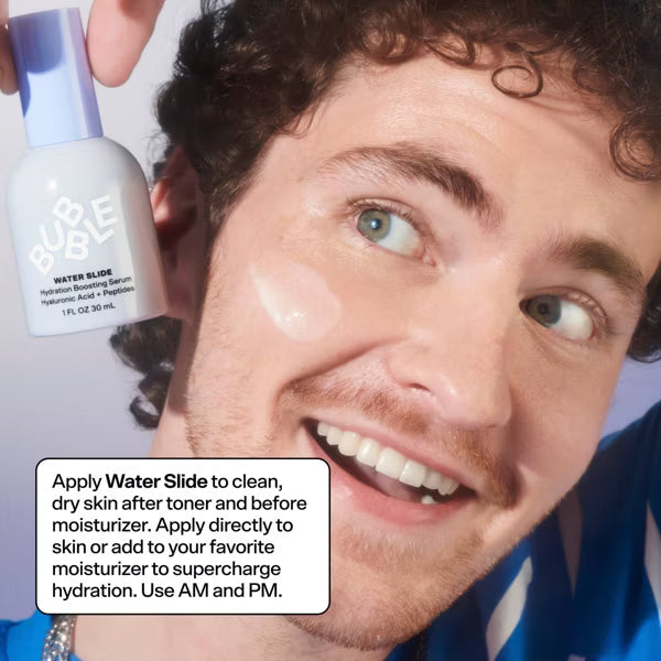Bubble Skincare Water Slide Hydrating Serum - 1 fl oz: Contains Glycerin, Vitamin E, Hypoallergenic, Vegan