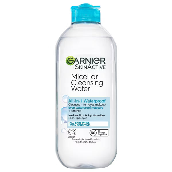Garnier Waterproof Makeup Remover Micellar Water and Facial Cleanser - 13.5 fl oz
