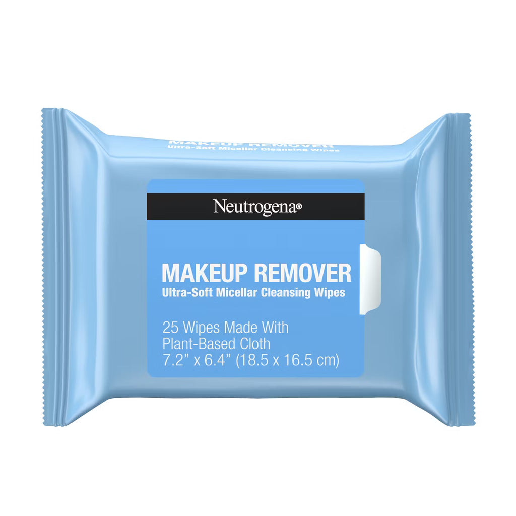 Neutrogena Makeup Remover Wipes - Ultra Soft Micellar Facial Cleansing - 25ct: Paraben-Free, Sulfate-Free, For All Skin Types