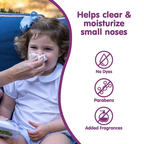 Boogie Wipes Saline Nose Wipes Unscented - 30ct: Pull-Out Dispenser, Vitamin E, Hypoallergenic, Alcohol-Free