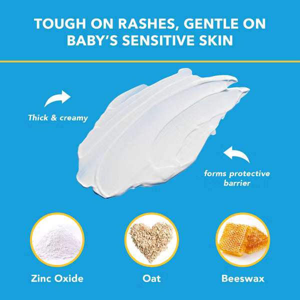 Triple Paste Diaper Rash Cream, Hypoallergenic Medicated Ointment for Babies, Overnight and Daily Protection - 10oz