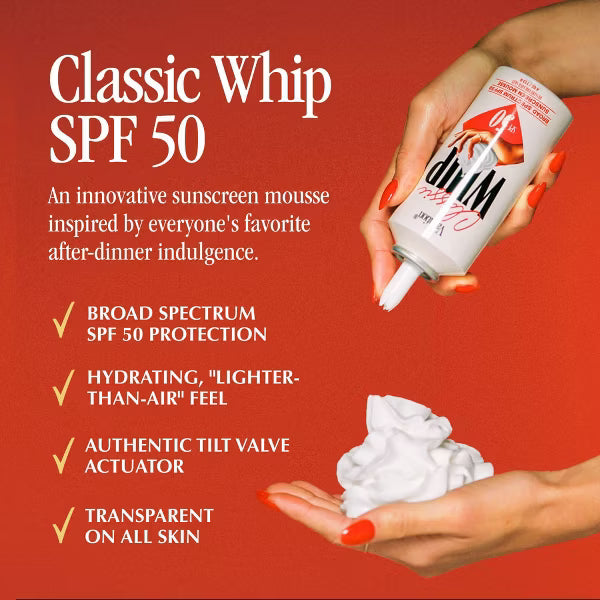 Vacation Classic Whip Sunscreen - SPF 50 - 4oz: Whole Body Application, Foam Form, Unscented