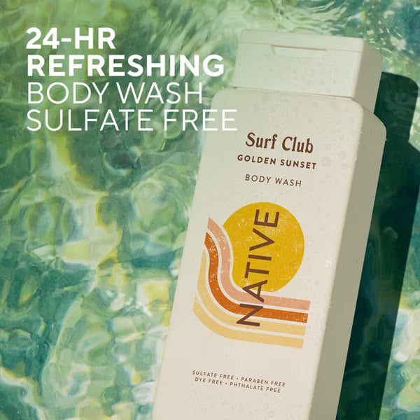 Native Limited Edition Surf Club Body Wash - Golden Sunset - 18 fl oz