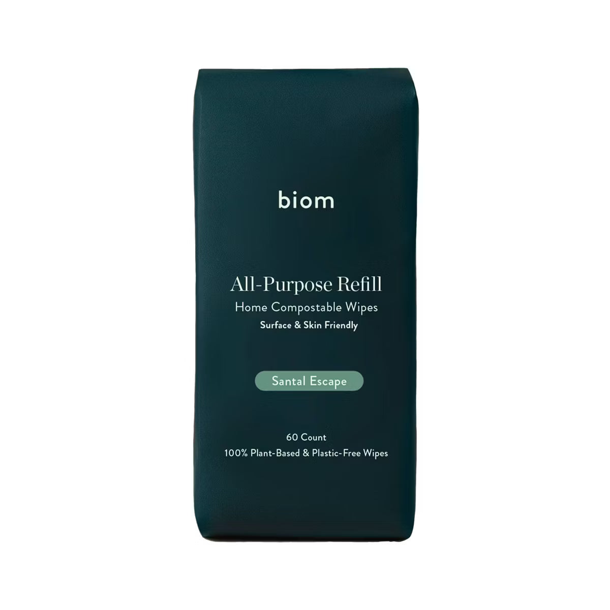 Biom Plant Based Refillable All Purpose Wipes - Santal Escape - 60ct