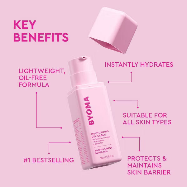 BYOMA Gel Cream Moisturizer - 1.69 fl oz: For Normal Skin, with Ceramides, Vegan, Unscented